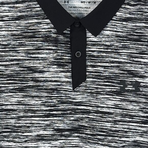 Under Armour Medium Mens ISO-Chill Polo Shirt Loose Fit UPF 50+ Wicking Stretch - Picture 2 of 6